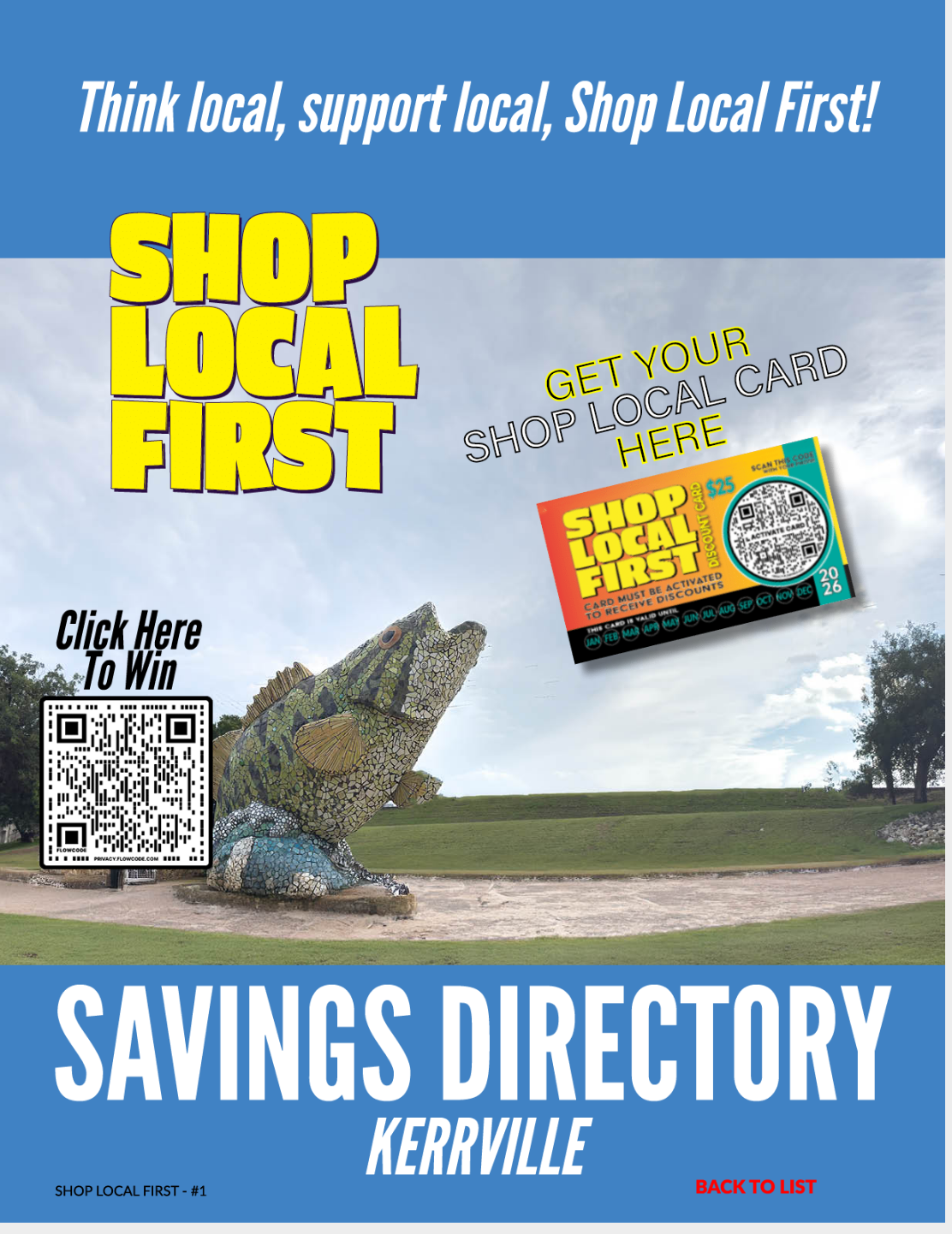 Shop Local First savings card