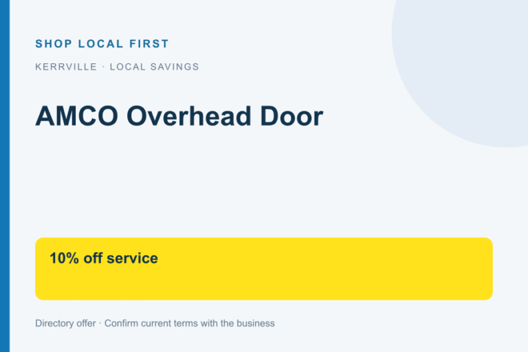 AMCO Overhead Door — Shop Local First discount card