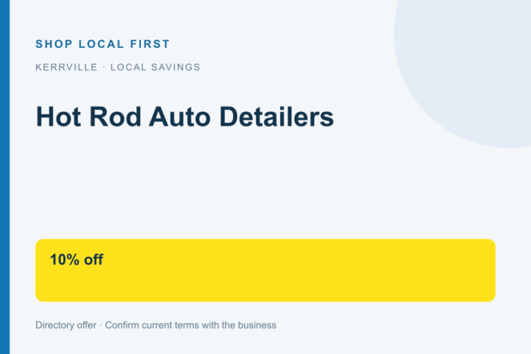 Hot Rod Auto Detailers — Shop Local First discount card