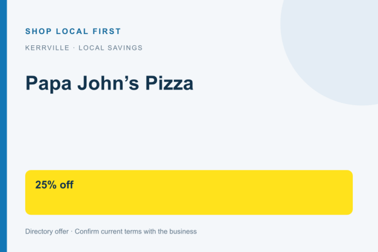 Papa John’s Pizza — Shop Local First discount card