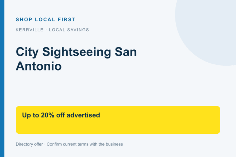 City Sightseeing San Antonio — Shop Local First discount card