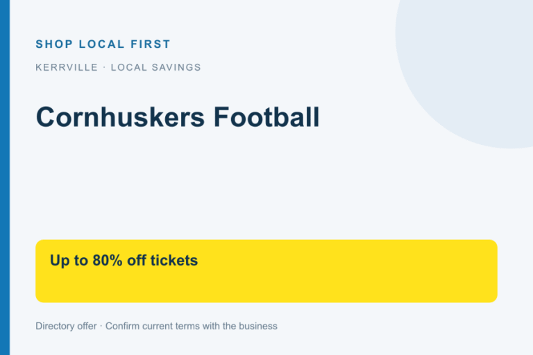 Cornhuskers Football — Shop Local First discount card
