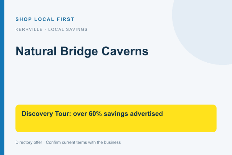 Natural Bridge Caverns — Shop Local First discount card